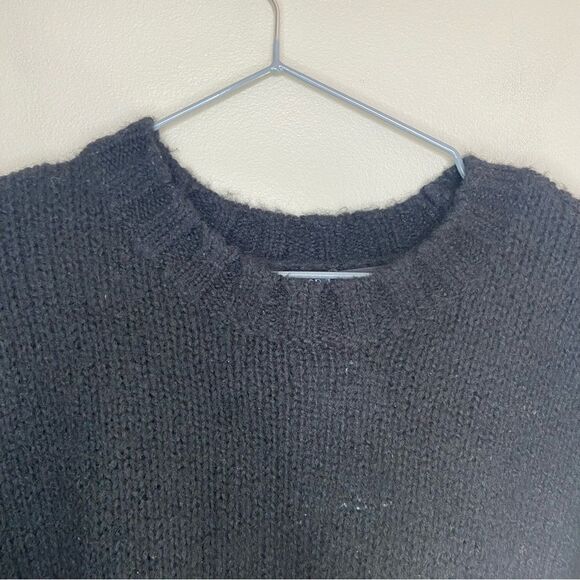En Thread NWT Black Crew-Neck Wool-Blend Knit Sweater Size XS - Picture 4 of 8